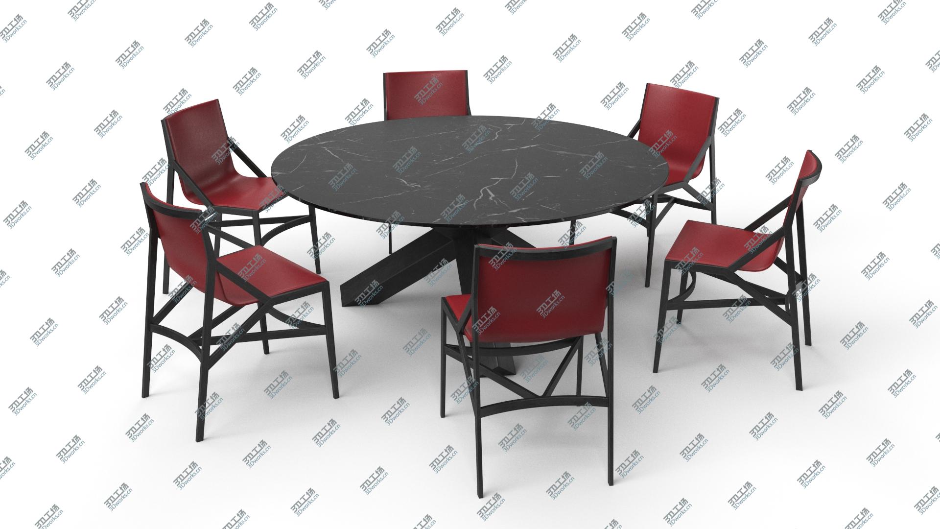 images/goods_img/2021040233/3D Cassina Dining Table Chair Set Black Marble Red/2.jpg